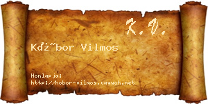 Kóbor Vilmos névjegykártya